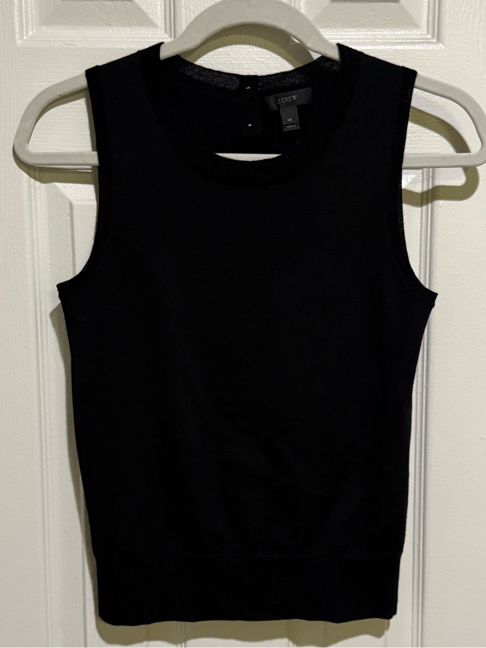 J. Crew Black Sleeveless Lightweight wool Jackie sweater shell 100% Merino Wool